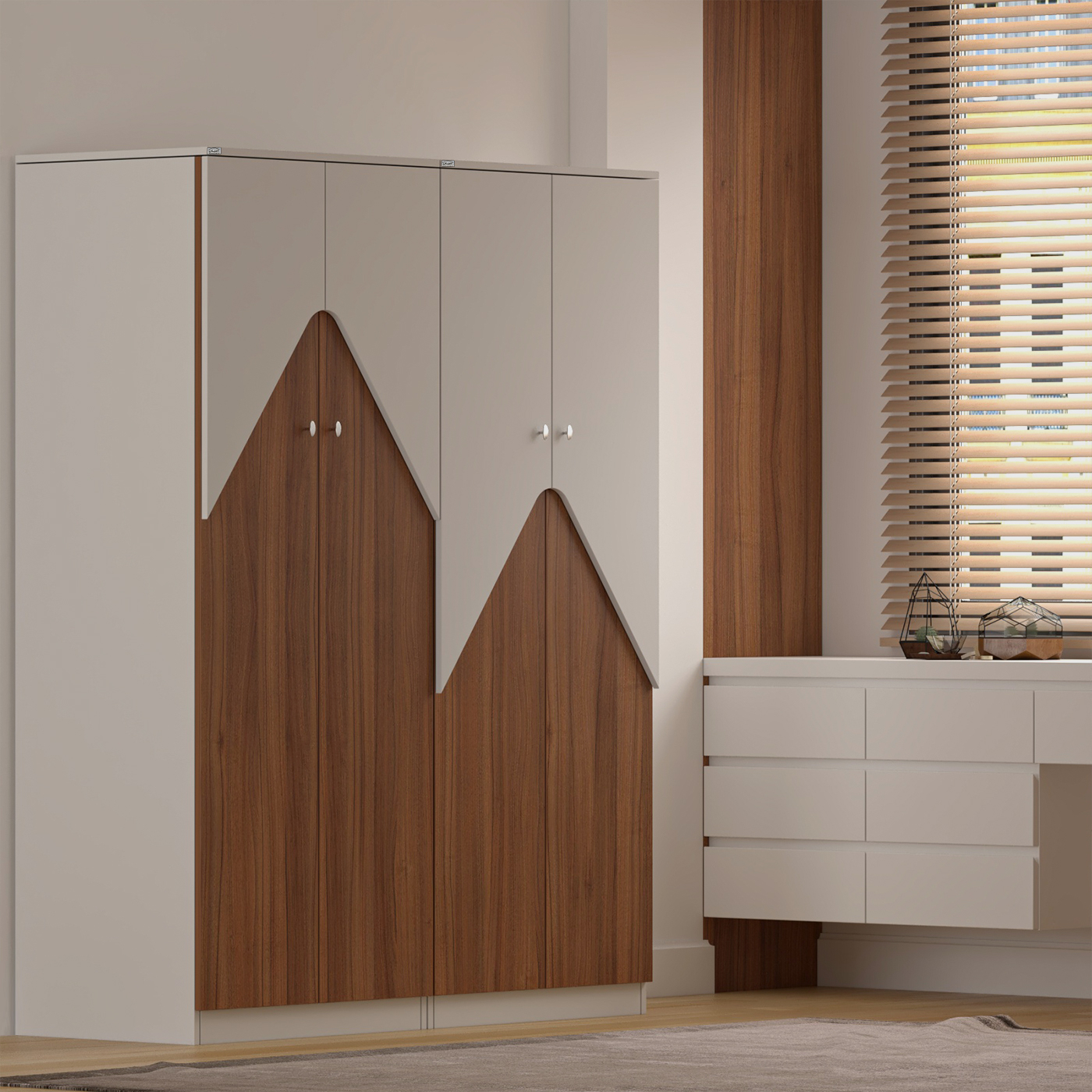 کمد لباس اعیان مدل FH738 مجموعه دو عددی