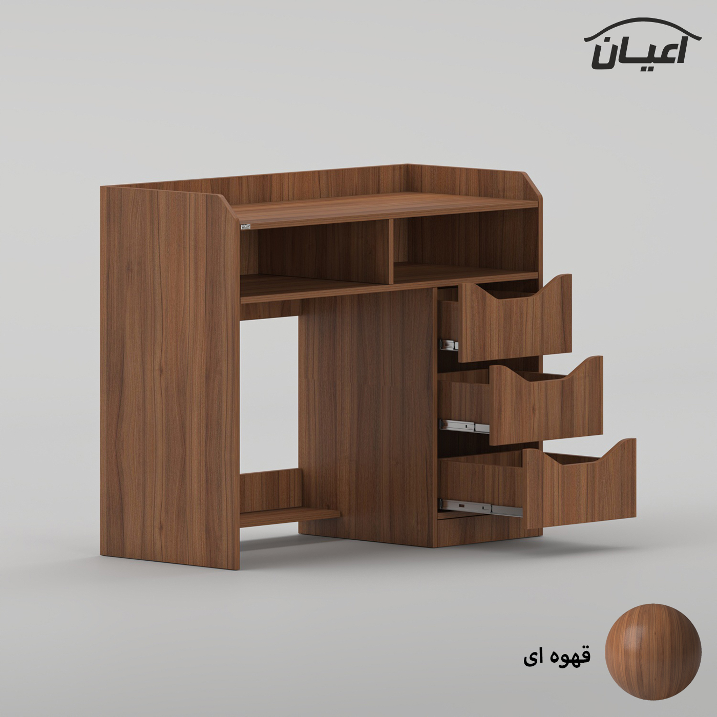 سرویس تخت خواب ملامینه یک نفره اعیان مدل FH997 سایز 90x200 سانتی متر مجموعه شش عددی