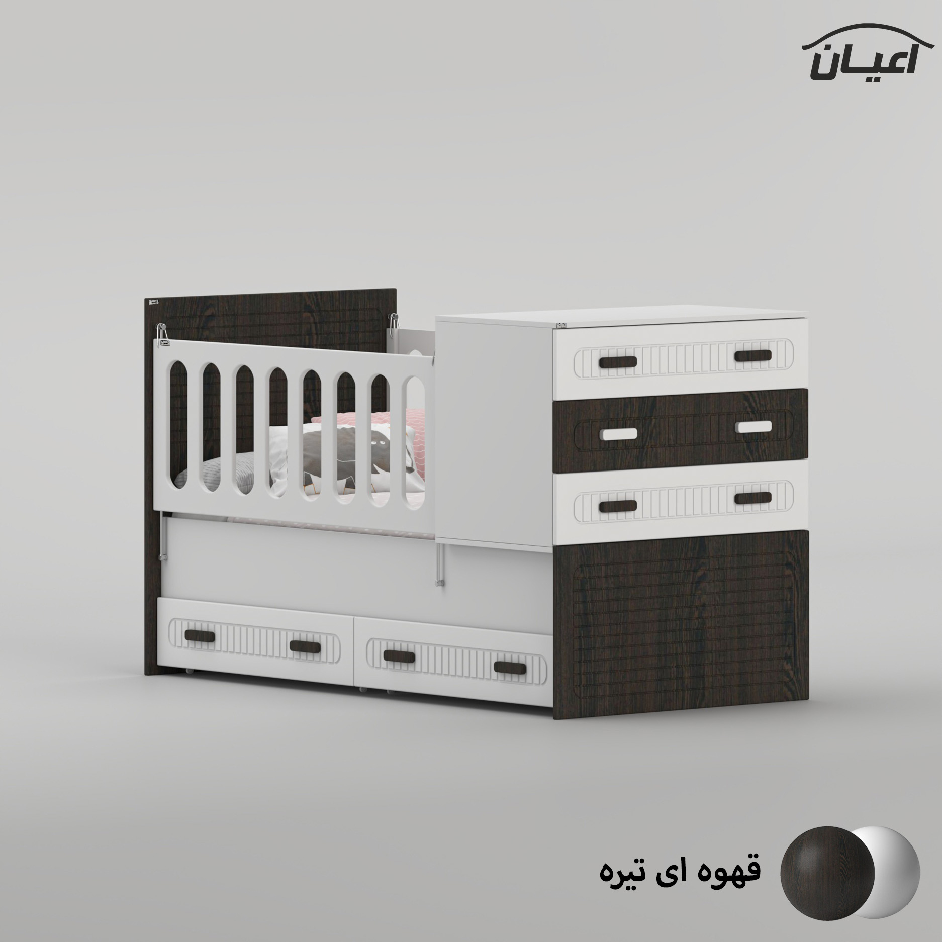 تختخواب کودک اعیان مدل FH1006 سایز 180 × 80 سانتی متر