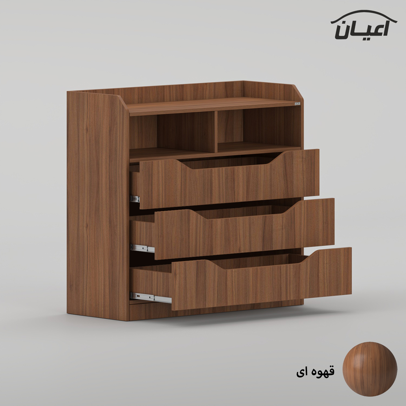 سرویس تخت خواب ملامینه یک نفره اعیان مدل FH997 سایز 90x200 سانتی متر مجموعه شش عددی