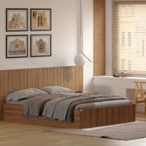 تخت خواب ملامینه دو نفره اعیان مدل FH943 سایز 160x200 سانتی متر