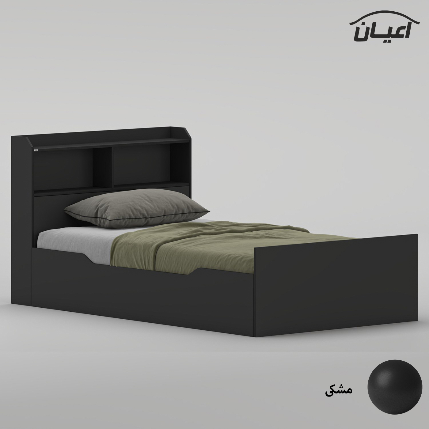 تختخواب ملامینه یک و نیم نفره اعیان مدل FH987 سایز 120 * 200 سانتیمتر