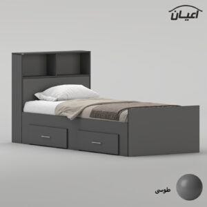 تخت‌خواب ملامینه یک نفره اعیان مدل FH1019 سایز 90 * 200 سانتی‌متر