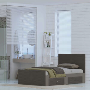 تخت‌خواب ام دی اف یک و نیم نفره اعیان مدل FH1028 سایز 120 * 200 سانتی‌متر