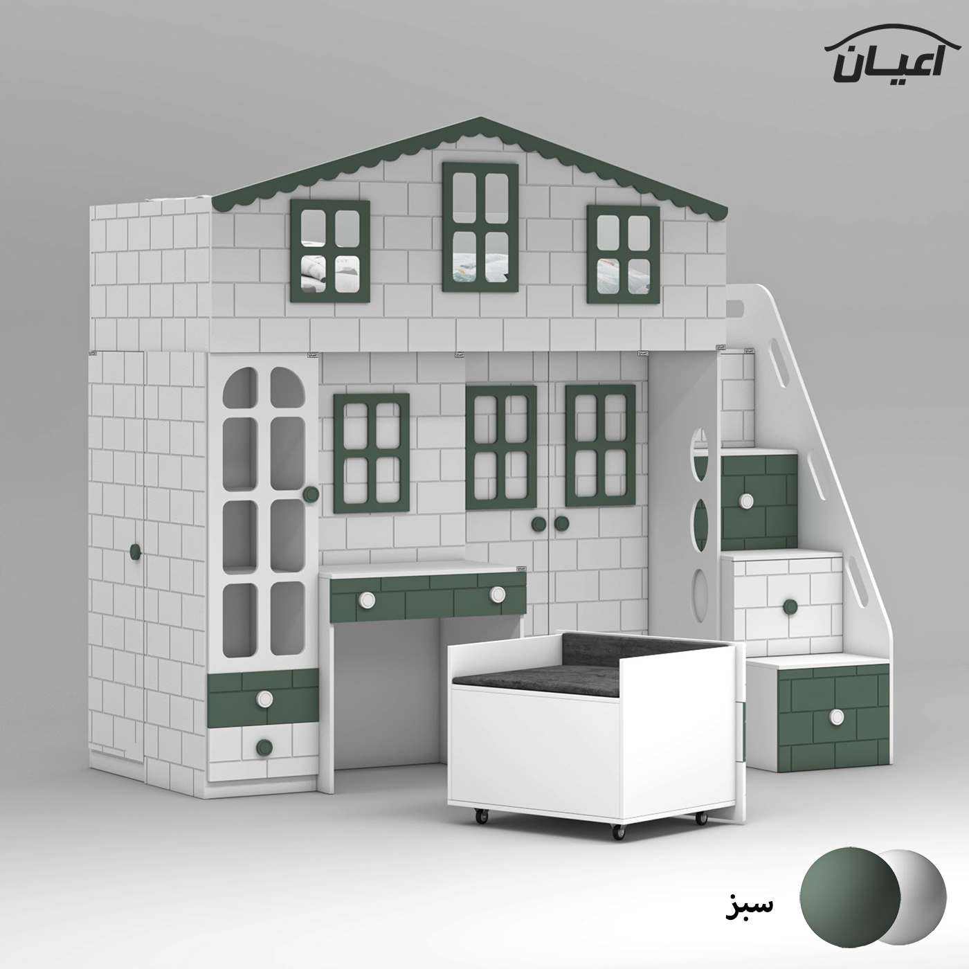 تخت خواب ام دی اف یک نفره اعیان مدل FH926 سایز 90x200 سانتی متر