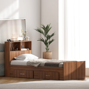 تخت‌خواب ملامینه یک نفره اعیان مدل FH1019 سایز 90 * 200 سانتی‌متر