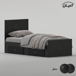 تخت‌خواب ام دی اف یک نفره اعیان مدل FH1027 سایز 90 * 200 سانتی‌متر