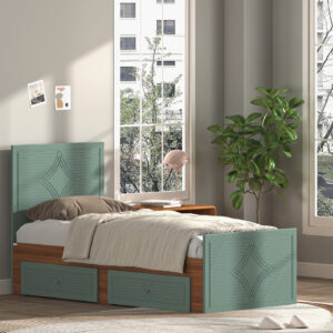 تخت‌خواب ام دی اف یک نفره اعیان مدل FH1026 سایز 80 * 180 سانتی‌متر