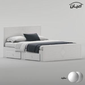 تخت‌خواب ام دی اف دو نفره اعیان مدل FH1029 سایز 160 * 200 سانتی‌متر