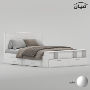 تخت‌خواب ملامینه دو نفره اعیان مدل FH1021 سایز 160 * 200 سانتی‌متر