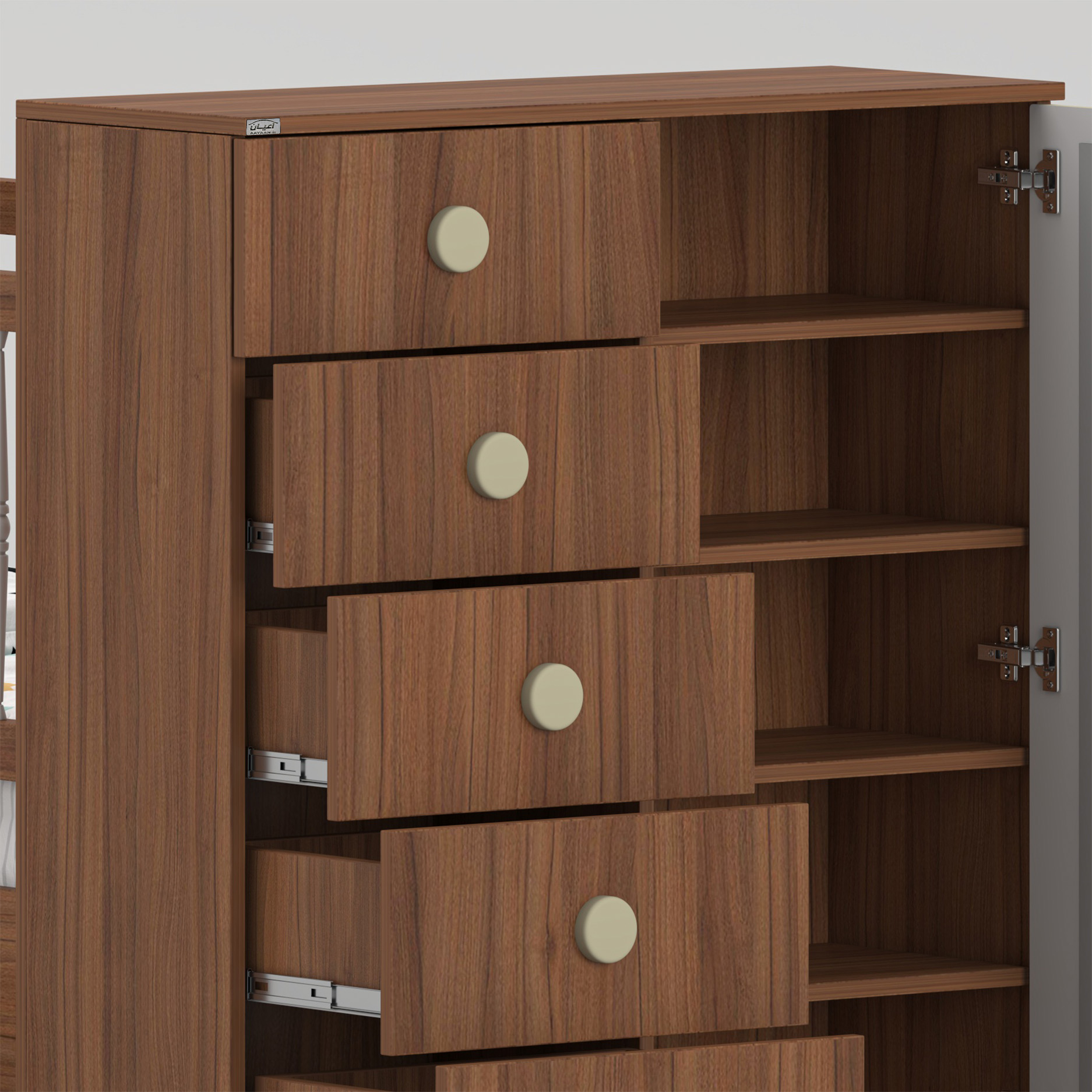 تختخواب کودک اعیان مدل FH1022 سایز 130 × 70
