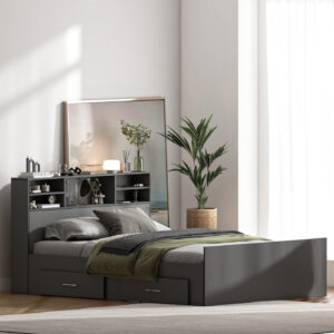 تخت‌خواب ملامینه دو نفره اعیان مدل FH1020 سایز 160 * 200 سانتی‌متر