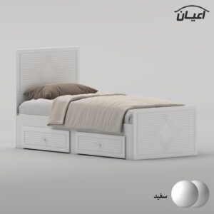 تخت‌خواب ام دی اف یک نفره اعیان مدل FH1026 سایز 80 * 180 سانتی‌متر