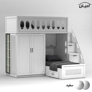 تخت خواب ام دی اف یک نفره اعیان مدل FH927 سایز 90×200 سانتی متر