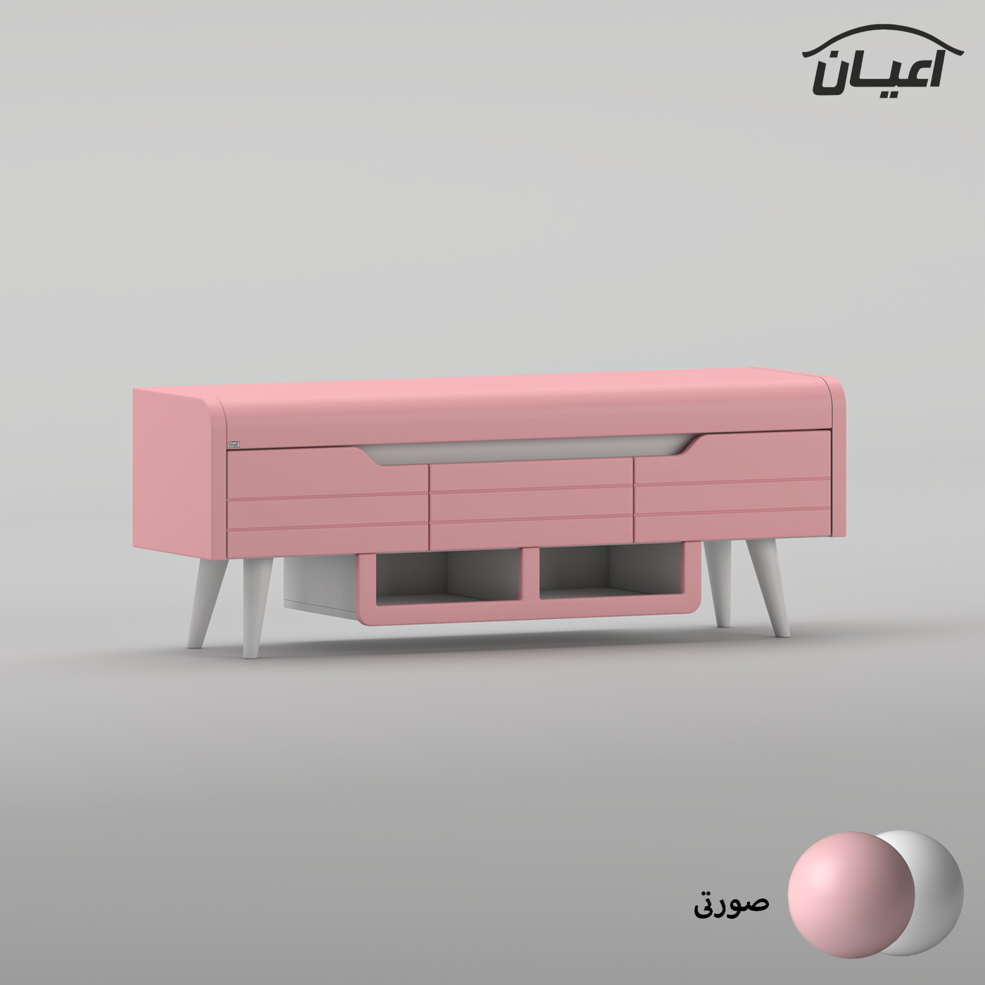 میز تلویزیون اعیان مدل FH1024 مناسب برای تلویزیون تا 55 اینچ