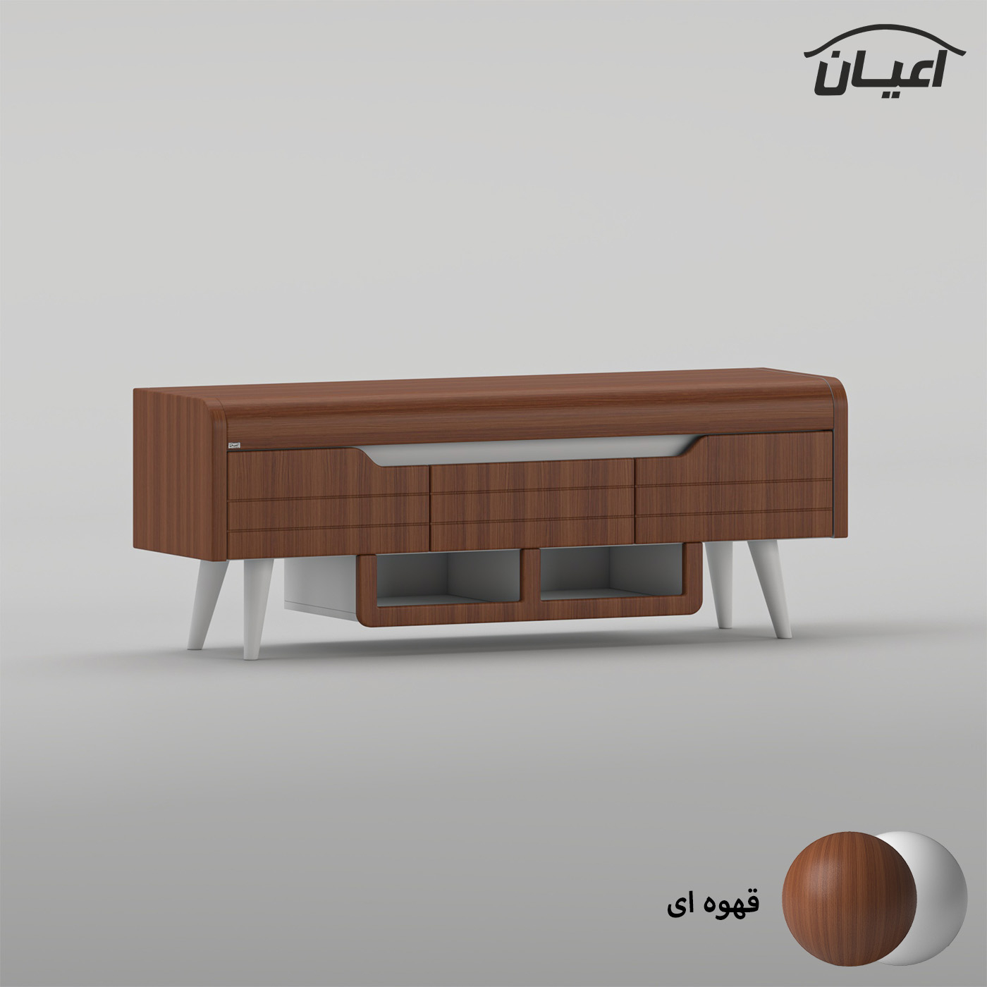 میز تلویزیون اعیان مدل FH1024 مناسب برای تلویزیون تا 55 اینچ