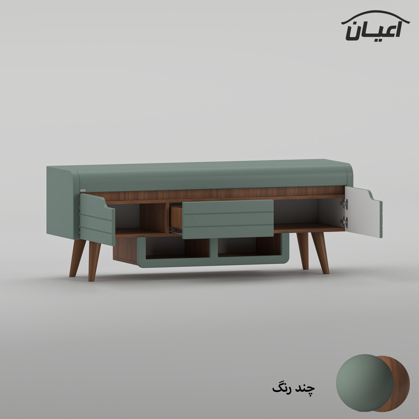 میز تلویزیون اعیان مدل FH1024 مناسب برای تلویزیون تا 55 اینچ