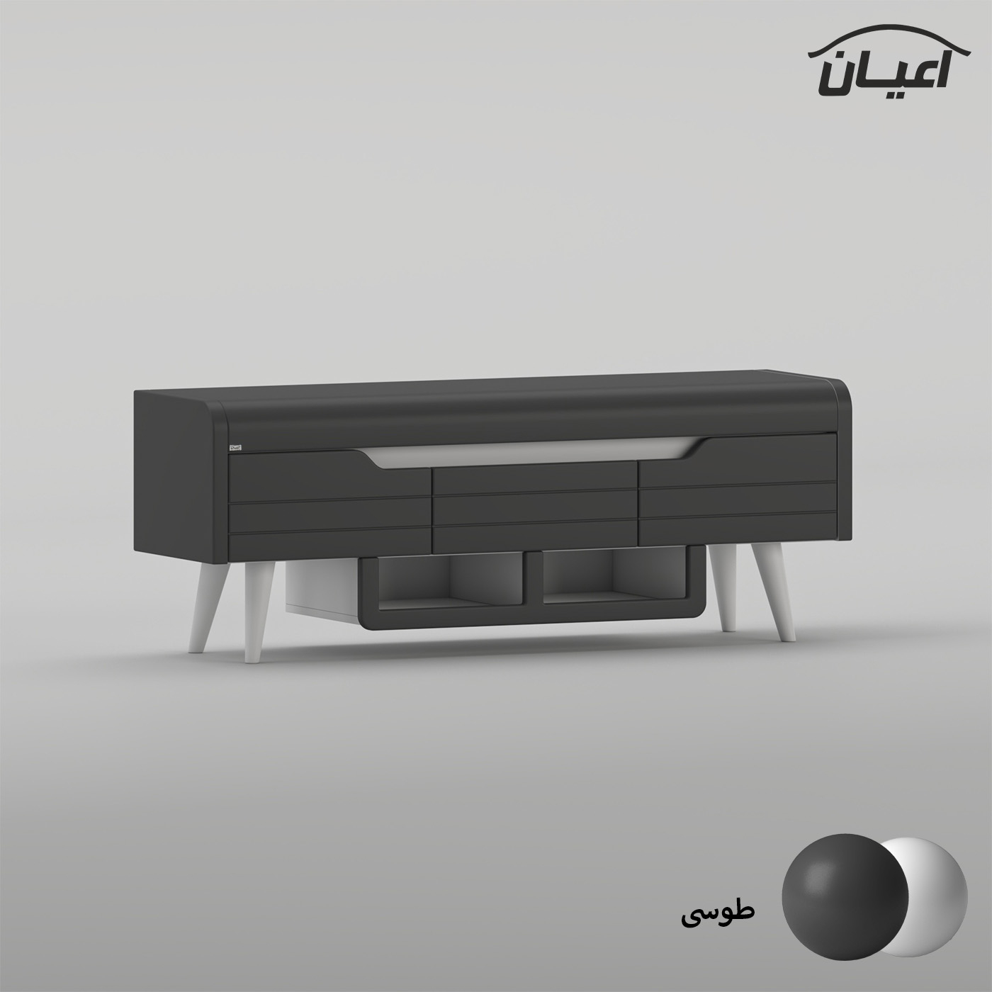 میز تلویزیون اعیان مدل FH1024 مناسب برای تلویزیون تا 55 اینچ